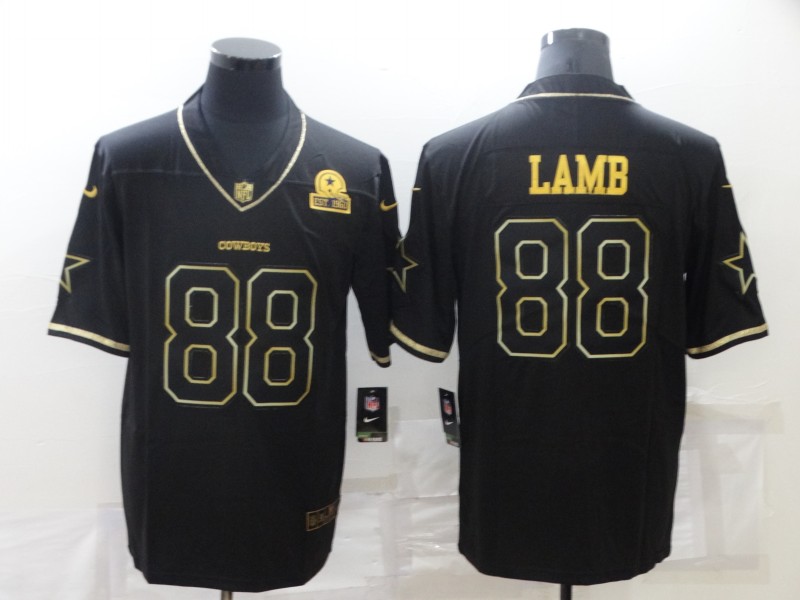 Men Dallas Cowboys 88 CeeDee Lamb Nike black Game throwback NFL Jersey